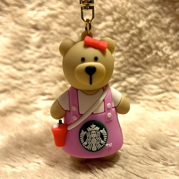 FUN & CUTE Pinky Bear The Barista Key Holder - Picture 4 of 4